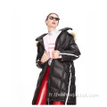 2021 Vente en gros Mesdames Hood Zipper Long Down Coat